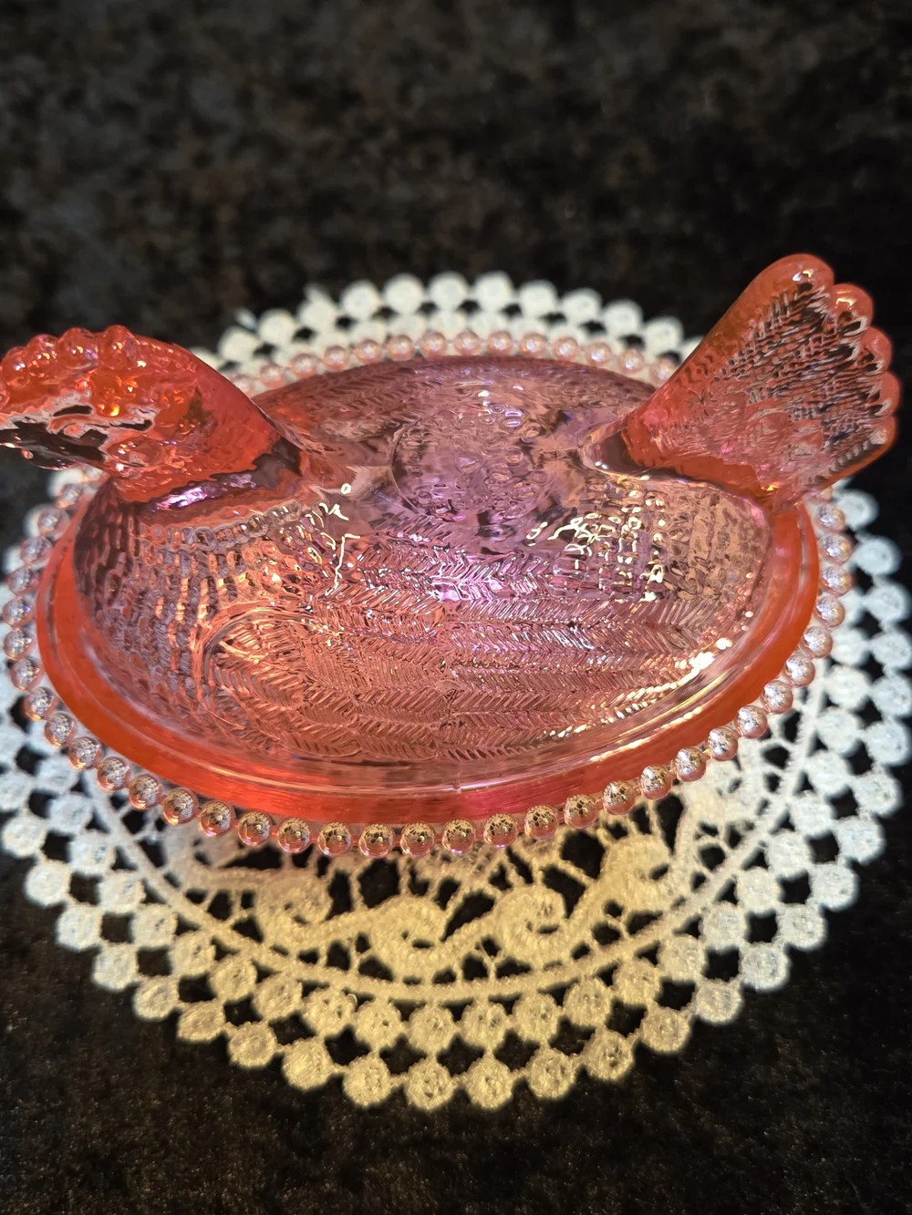 Pink Hen on a Nest Unbranded Acrylic (Plastic) Measures 5 Inches Long